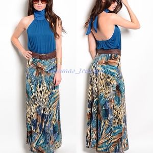 || ANIMAL PRINT MAXI DRESS || BELT NOT INCLUDED